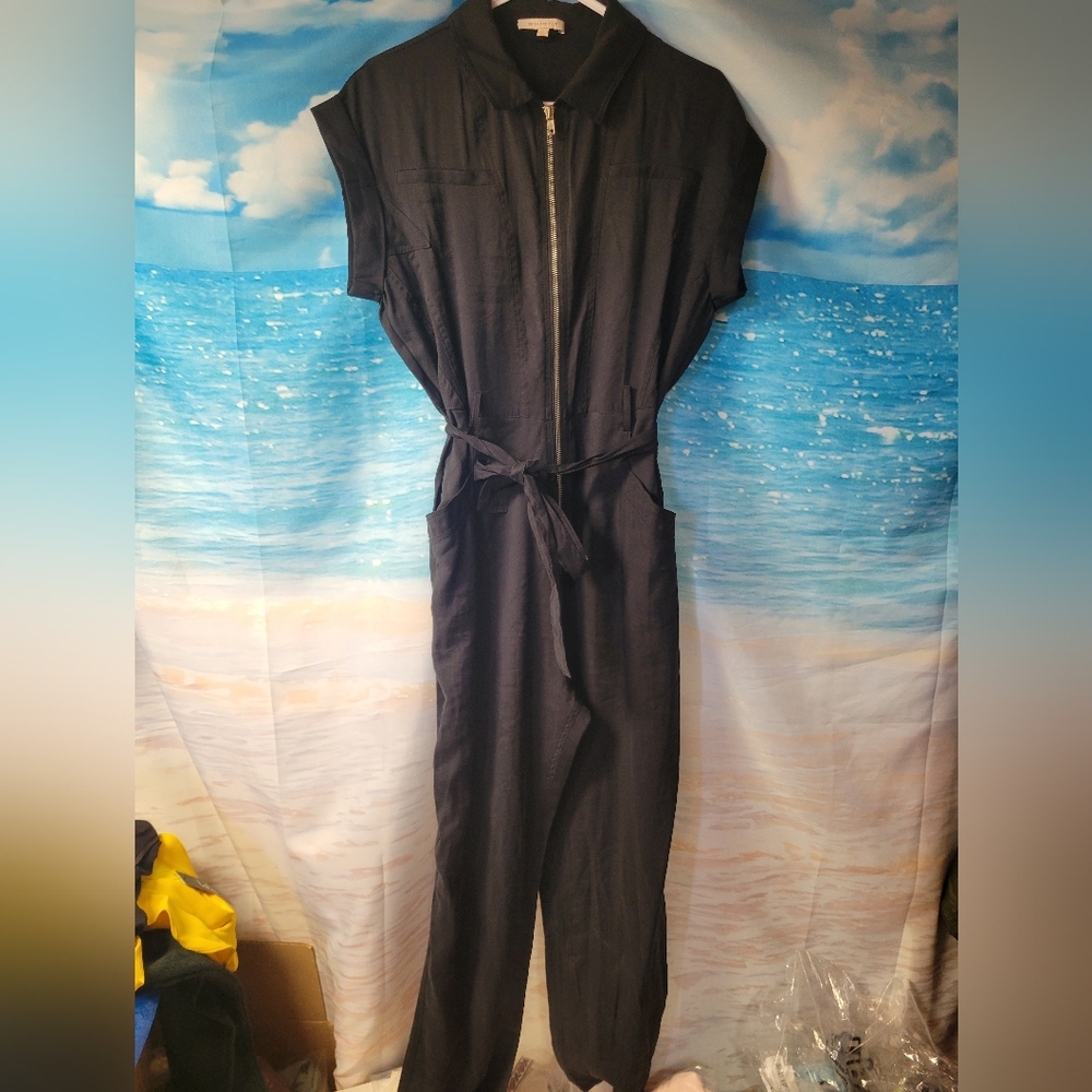 Skies Are Blue Sleeveless Black Jumpsuit Size Small